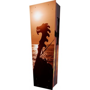 Farewell My Viking - Personalised Picture Coffin with Customised Design.
